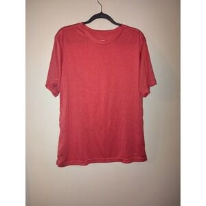 Zone Pro Mens Active T-Shirt Red Heathered Performance Workout Tee‎ Large L